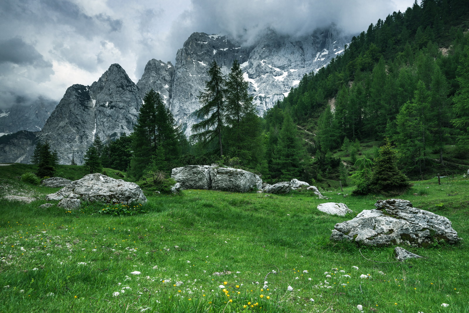 breathtaking views in julian alps,triglav park,slovenia
