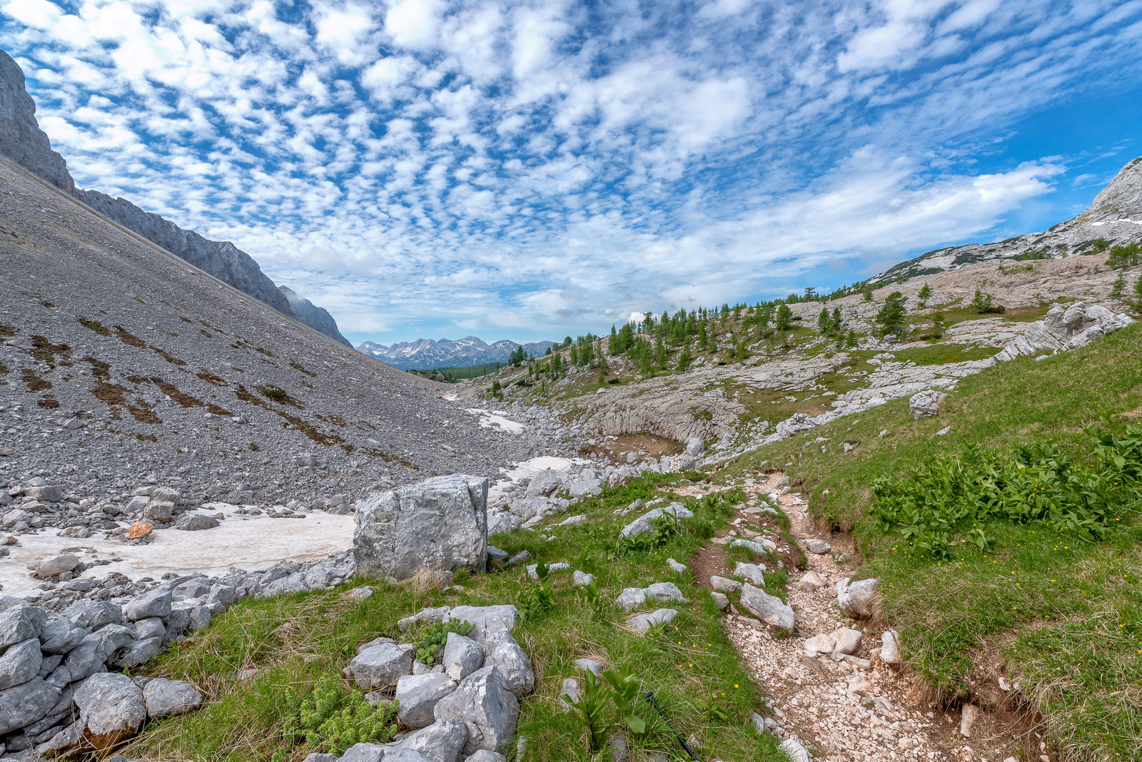 beautiful valley of the seven lakes in triglav national park